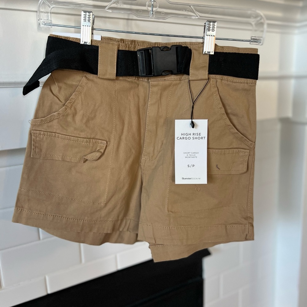 Bluenotes High Rise Cargo Shorts in Tan 🆕